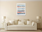 Nautical Stripes Wall Art Print on the wall