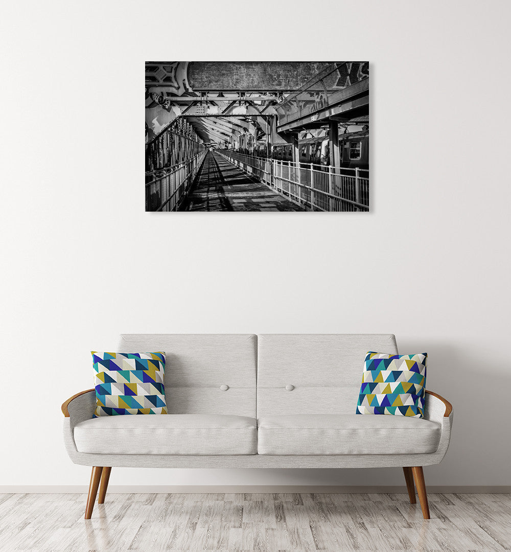 New York Train Wall Art Print on the wall