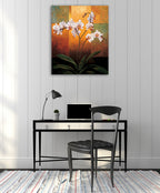 Orchids Wall Art Print on the wall