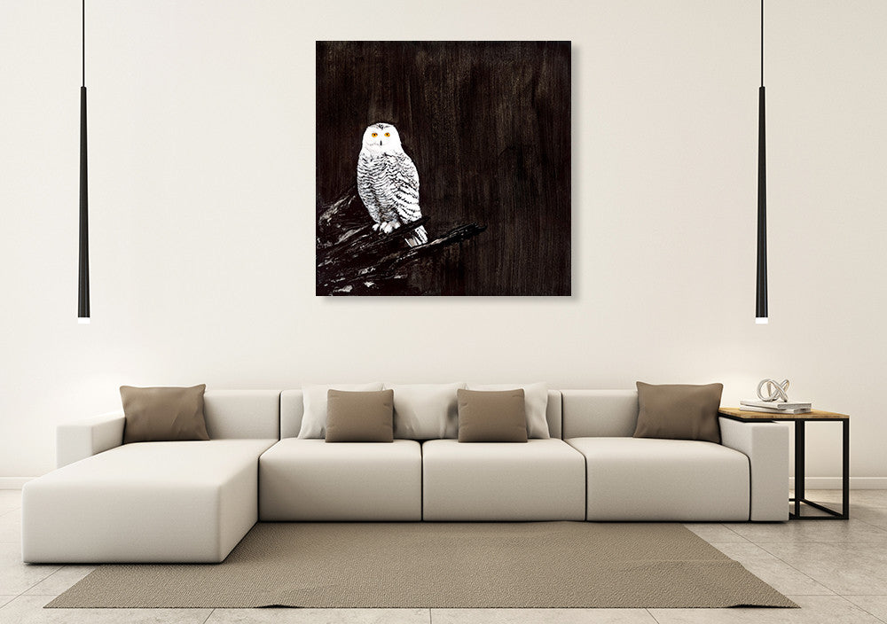 Owl Wall Art Print on the wall