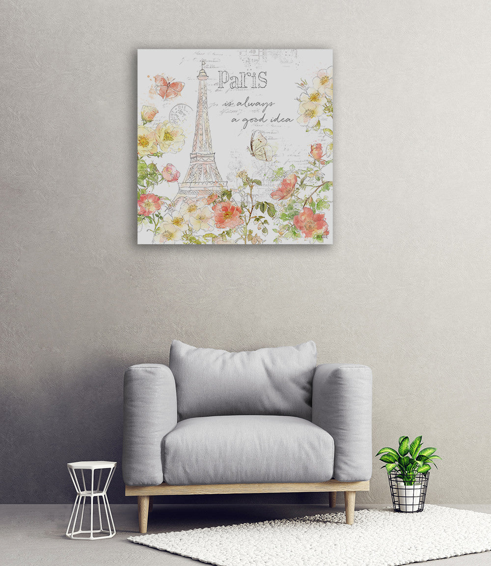 Painting Paris III Wall Art Print on the wall