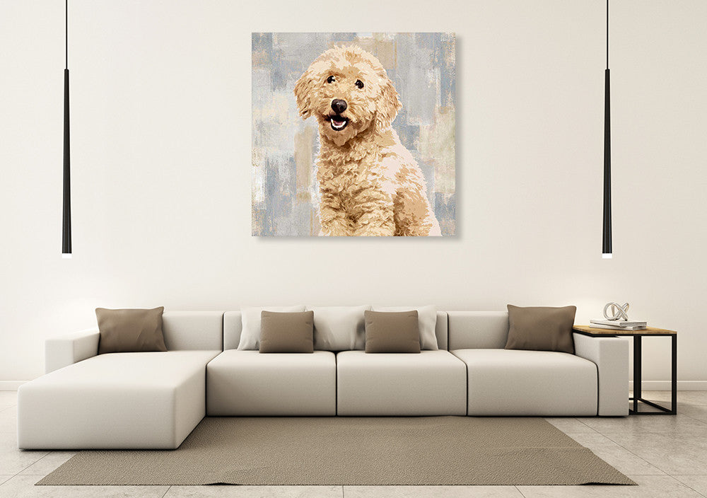 Poodle Wall Art Print on the wall