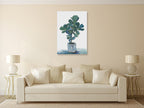 Potted Plant Wall Art Print on the wall