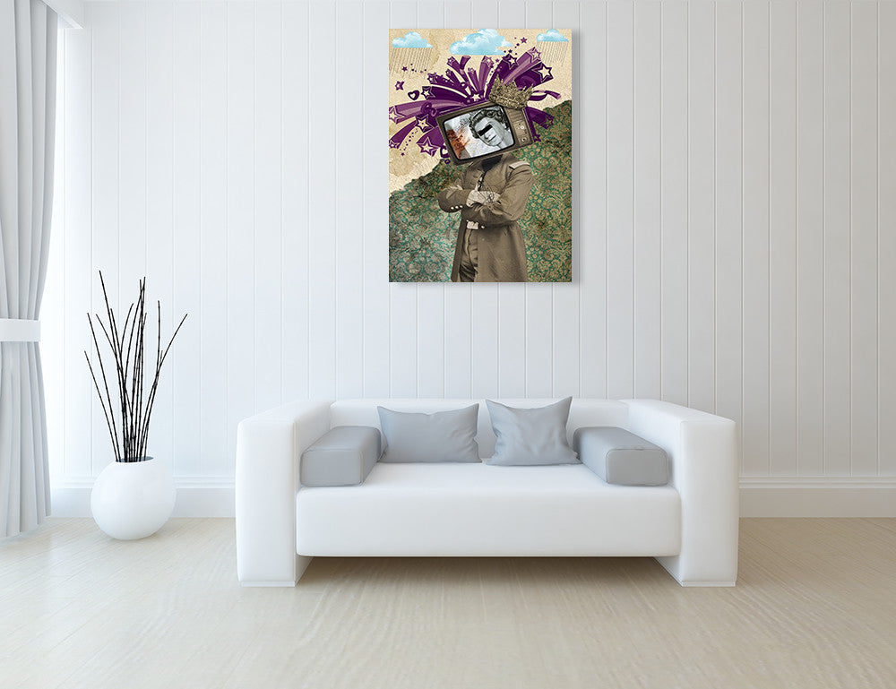 Queen and King Wall Art Print on the wall