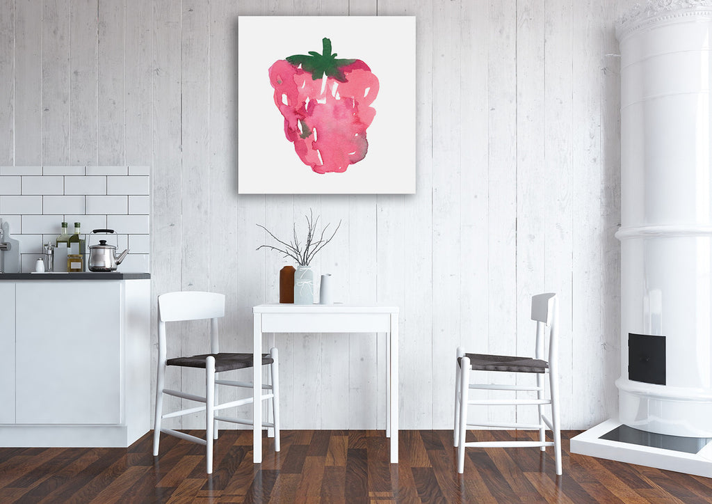 Raspberry Wall Art Print on the wall