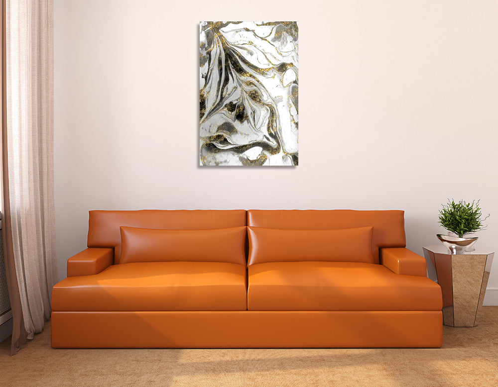 Rivers of Gold Wall Art Print on the wall