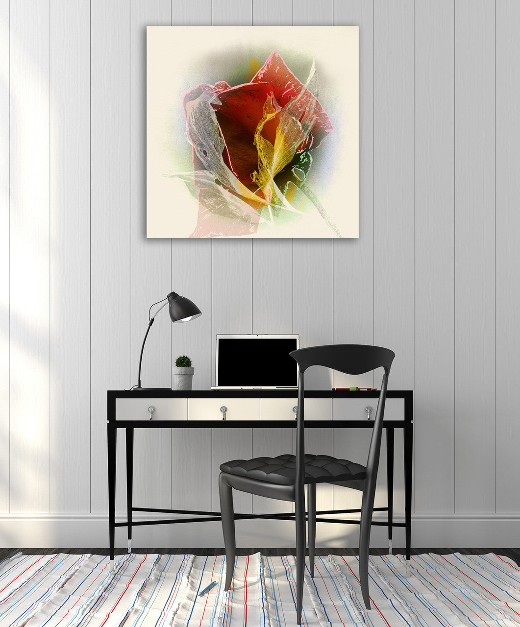 Rose Wall Art Print on the wall