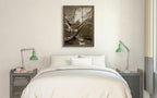 Sailing in Sepia B Wall Art Print on the wall