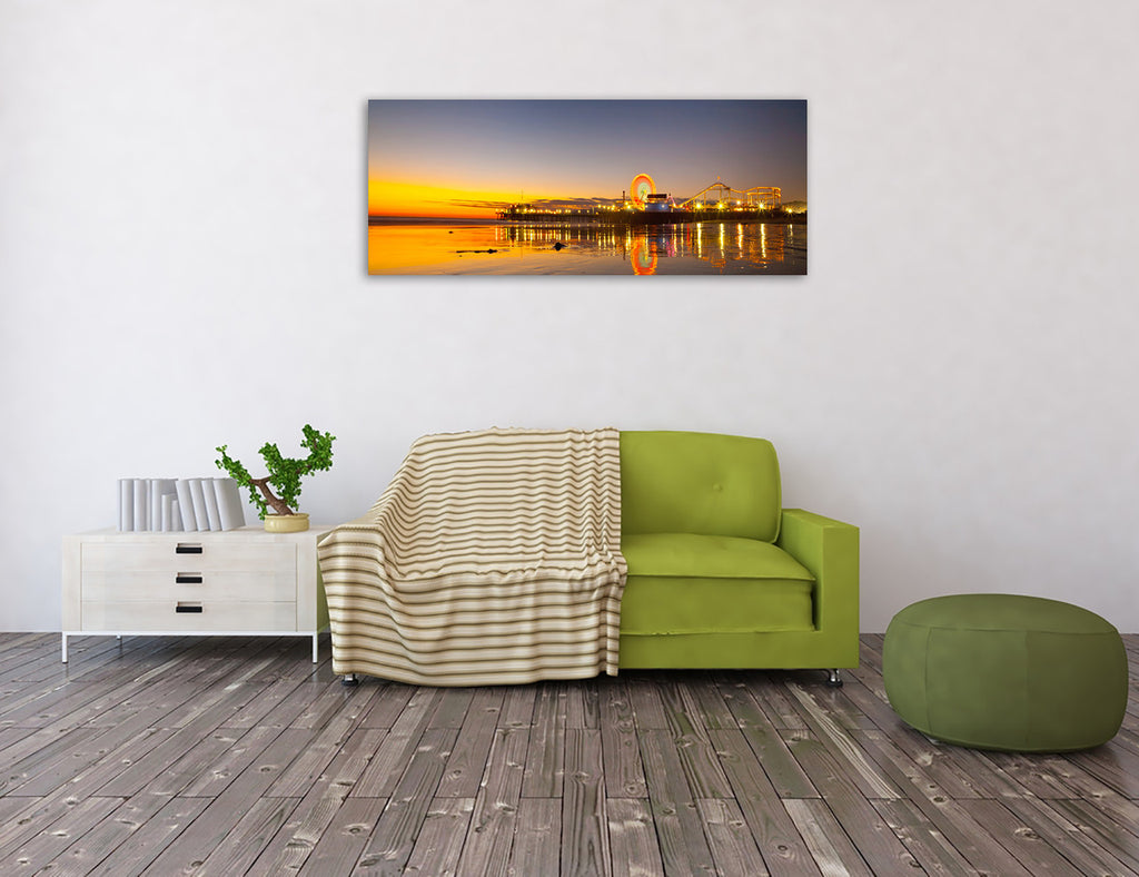Santa Monica Pier Wall Art Print on the wall