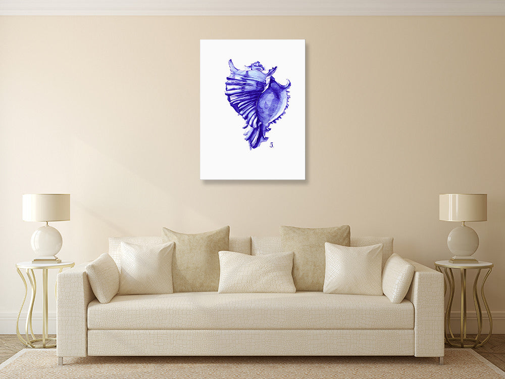 Sea Life in Pen V Wall Art Print on the wall