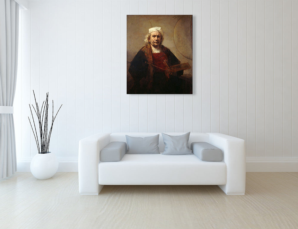 Self Portrait With Two Circles Rembrandt on the wall