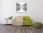 Silver Sunburst II Wall Art Print on the wall