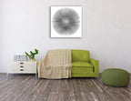 Silver Sunburst I Wall Art Print on the wall