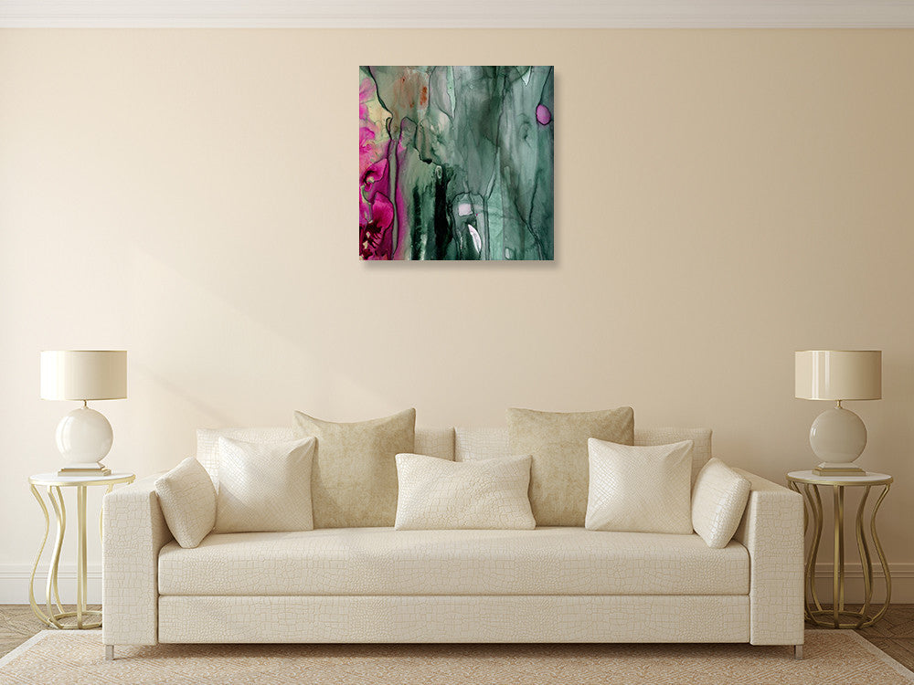 Simply Green Wall Art Print on the wall