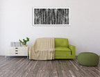 Starkly Lined D Wall Art Print on the wall