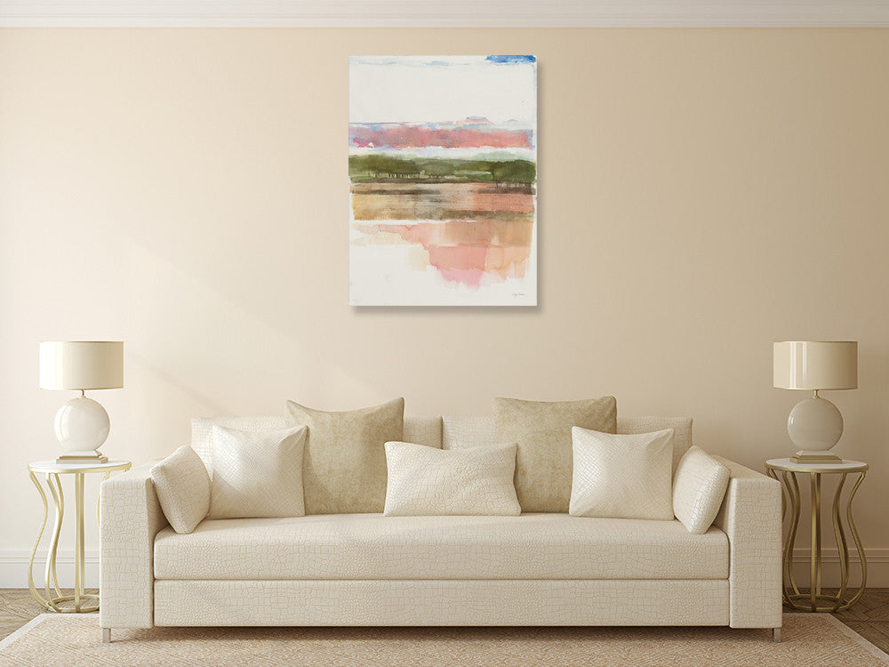 The Sunset Wall Art Print on the wall