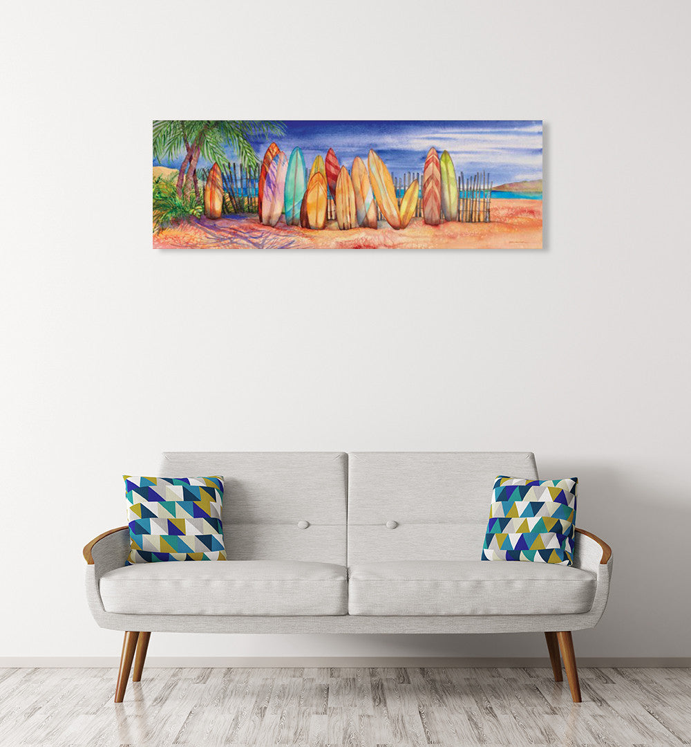 Surfboards Wall Art Print on the wall