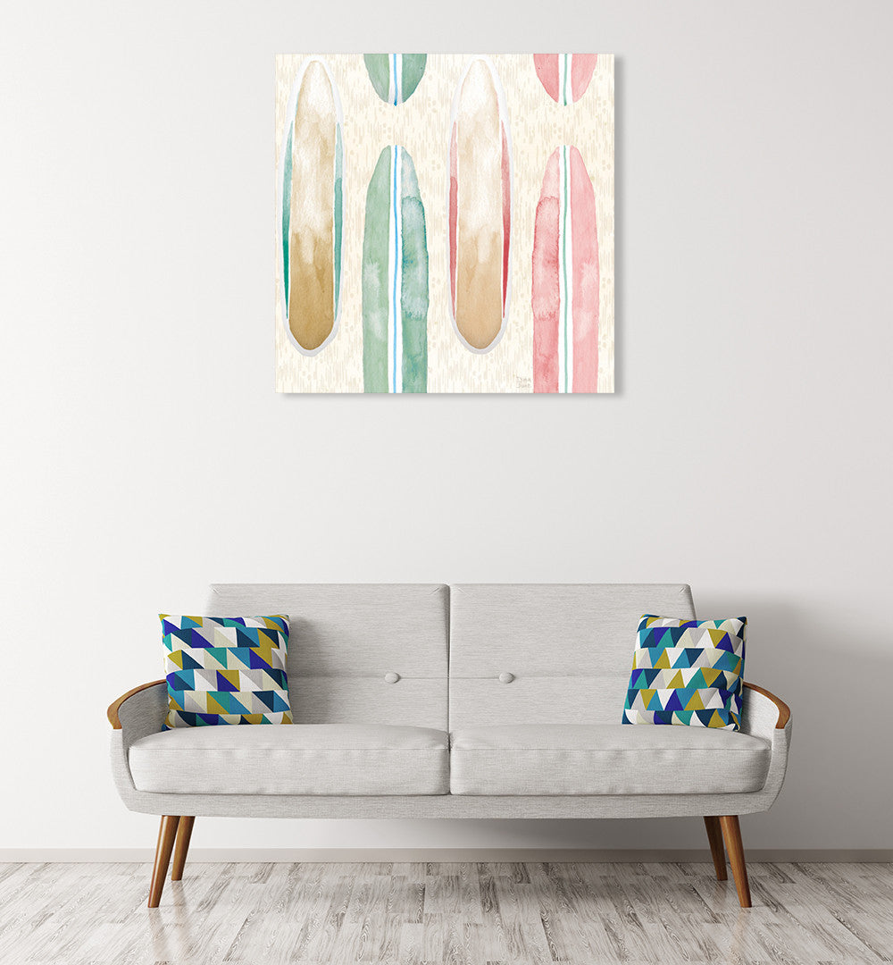 Surfs Up Pattern VIIIA Wall Art Print on the wall