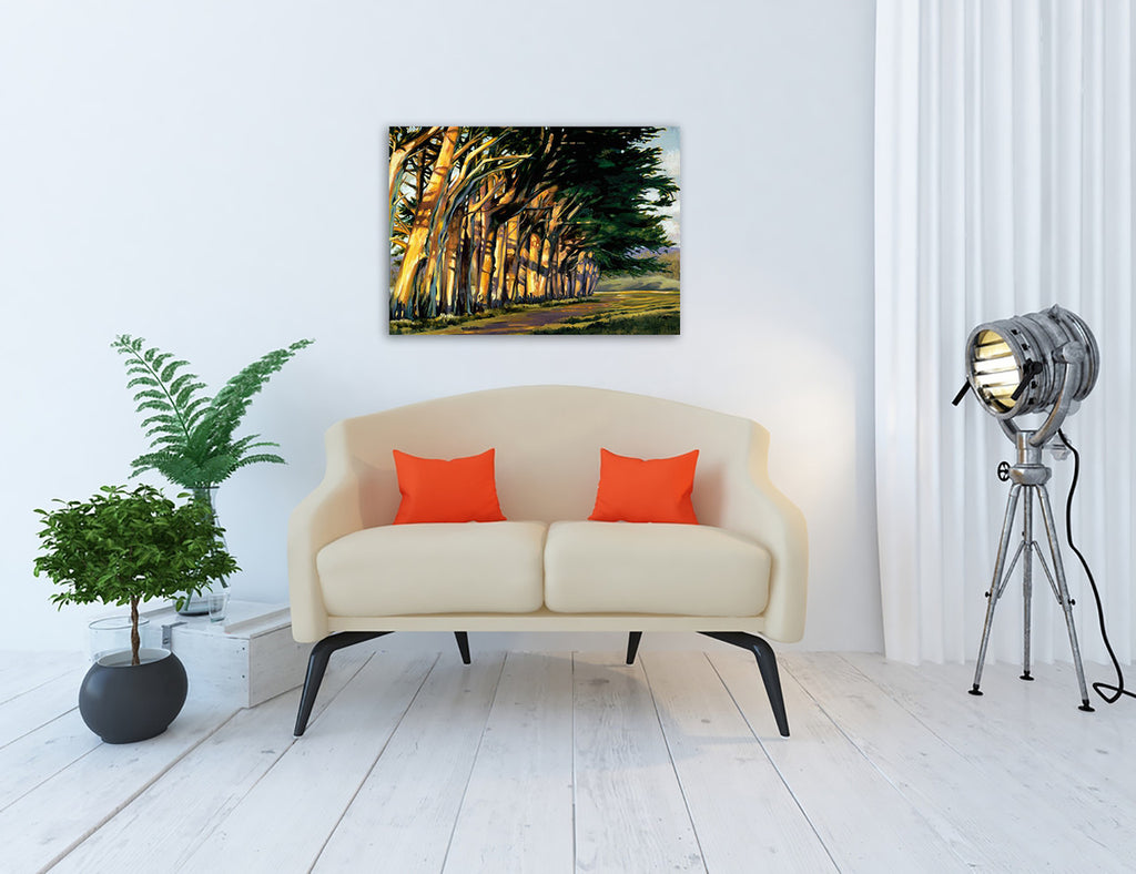 The Hedge Row Wall Art Print on the wall