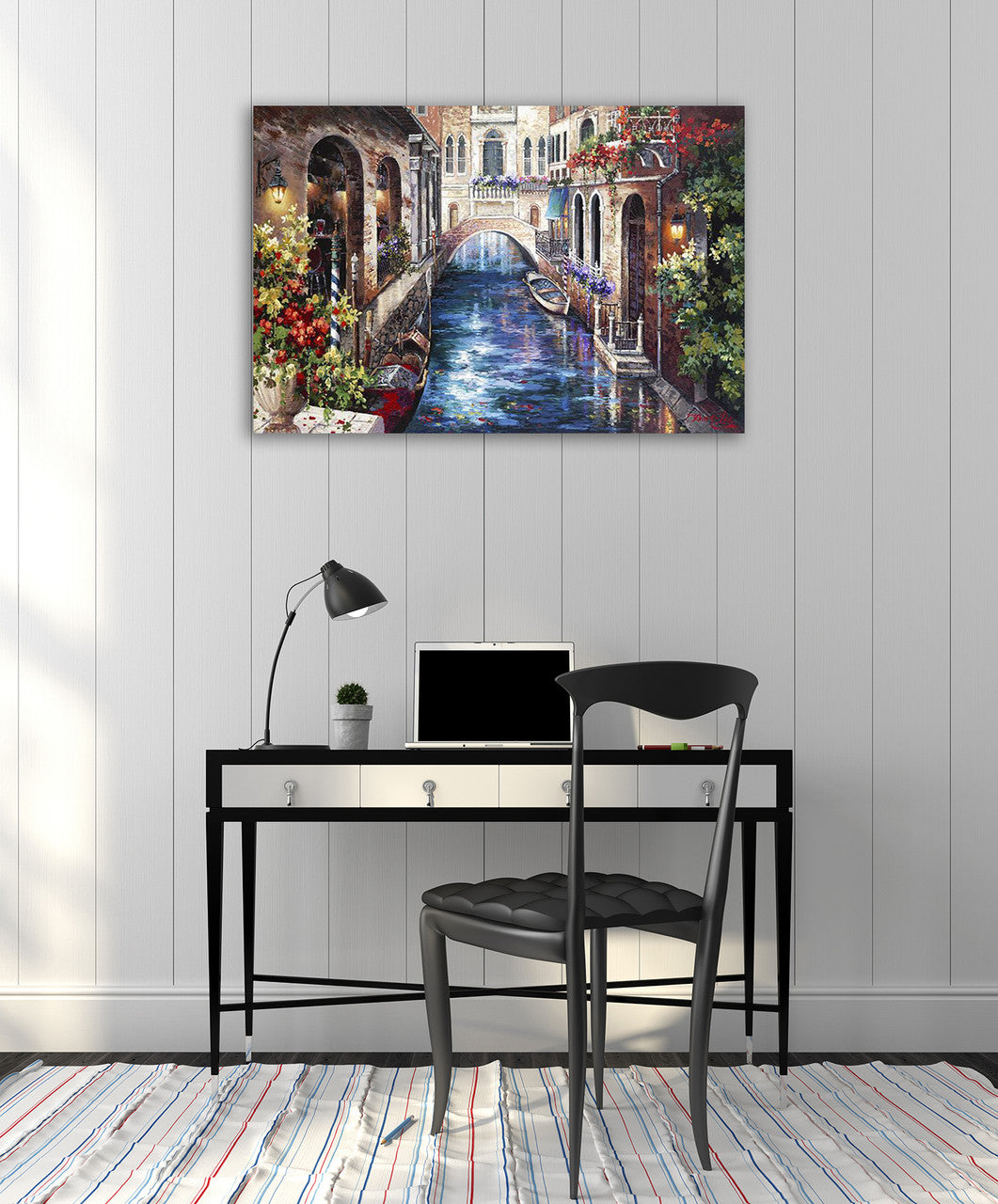 Venice Bridge Wall Art Print on the wall