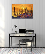Venice at Sunset Wall Art Print on the wall