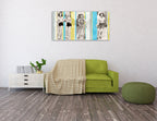 Vintage Roller Skating Wall Art Print on the wall