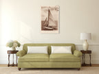 Vintage Sailing II Wall Art Print on the wall