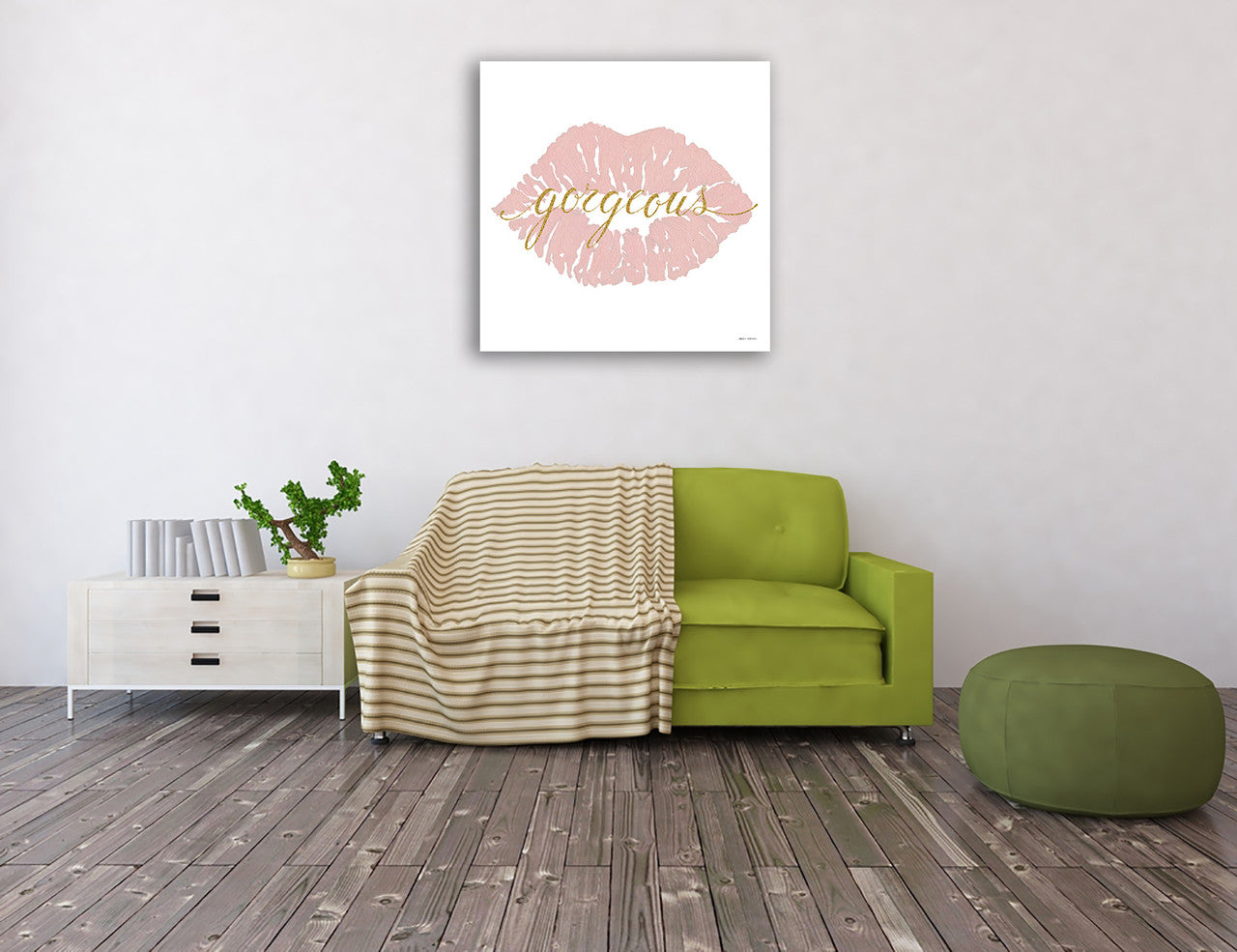 Wake Up and Make Up V Wall Art Print on the wall