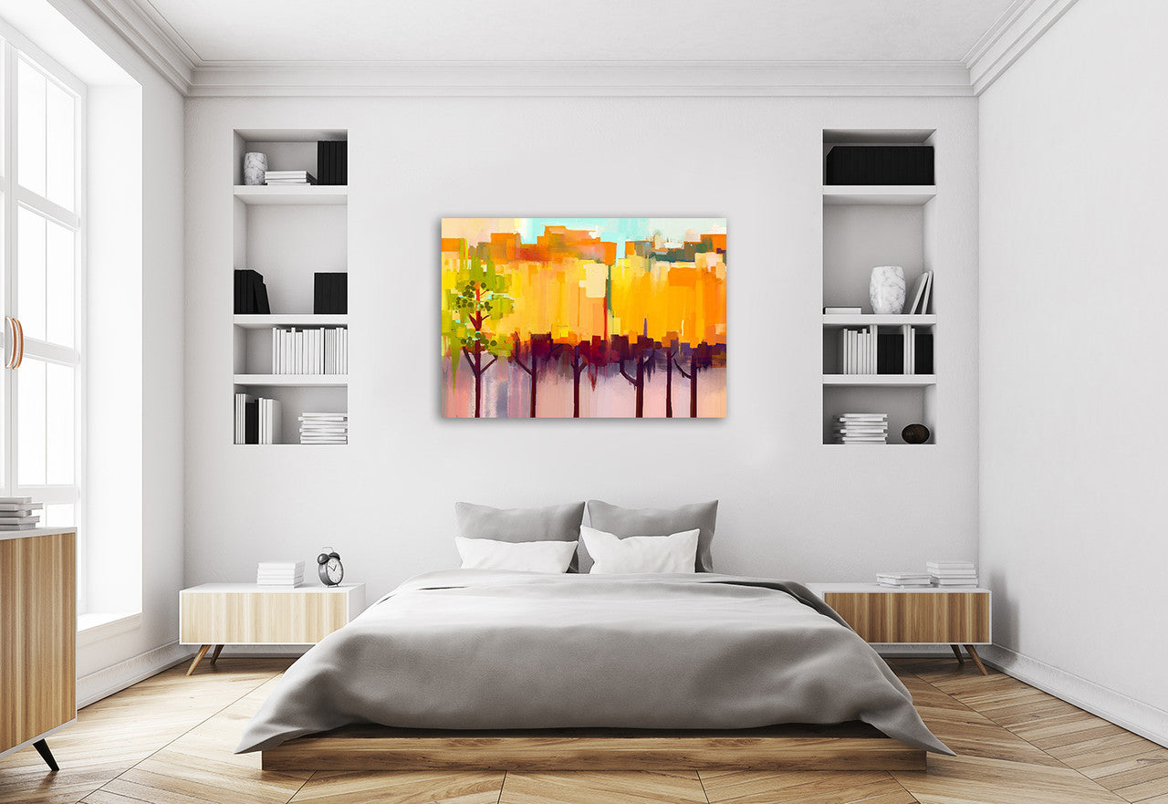 Abstract Landscape Wall Art Print on the wall