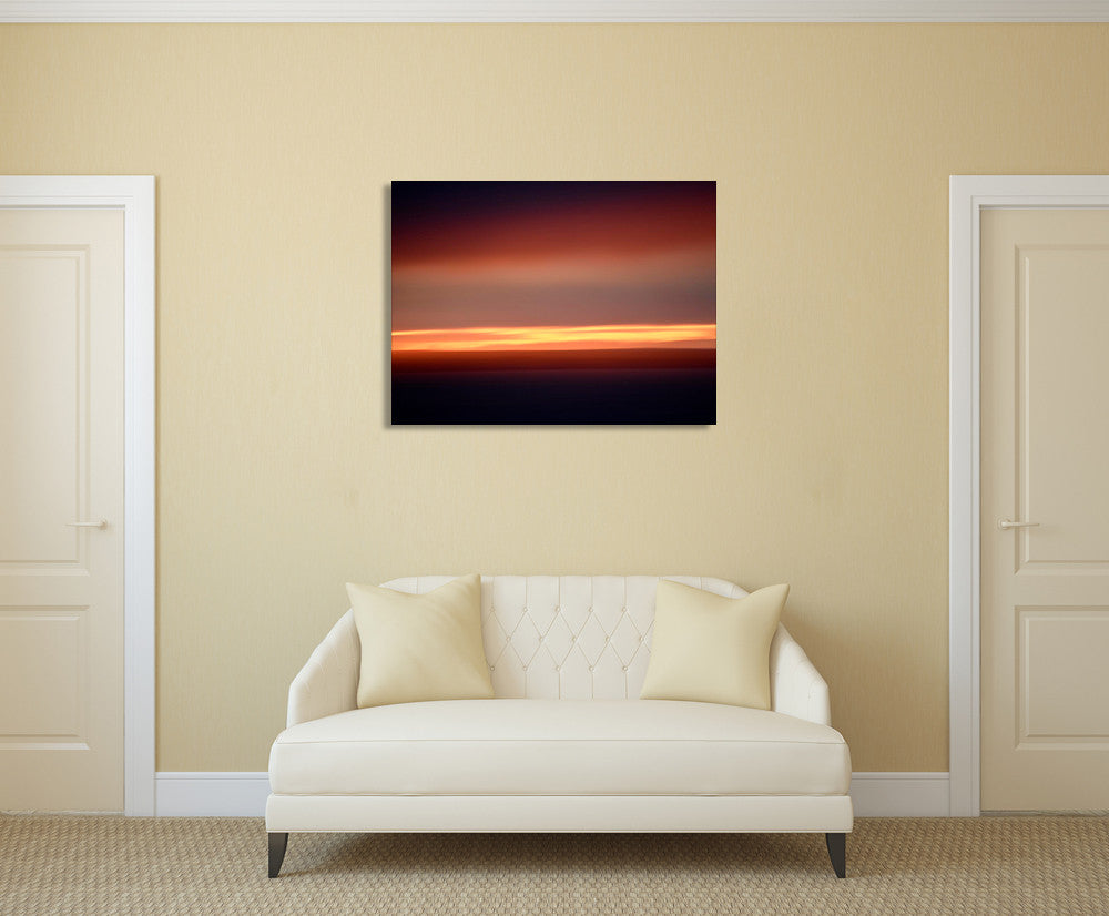 Abstract Sunset Wall Art Print on the wall
