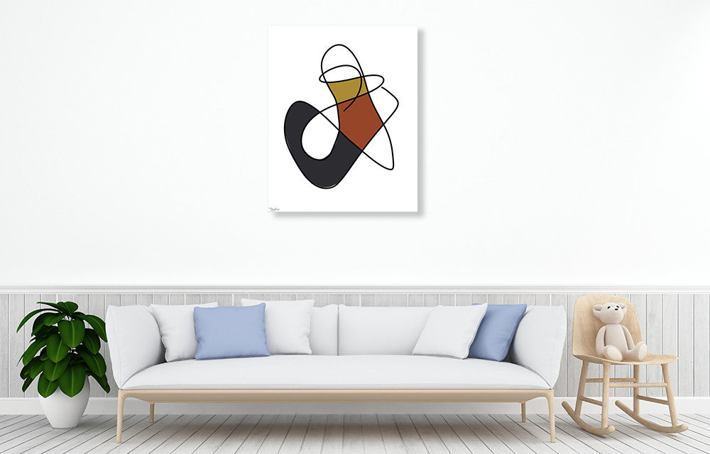 Abstract Tribeca IV Wall Art Print on the wall
