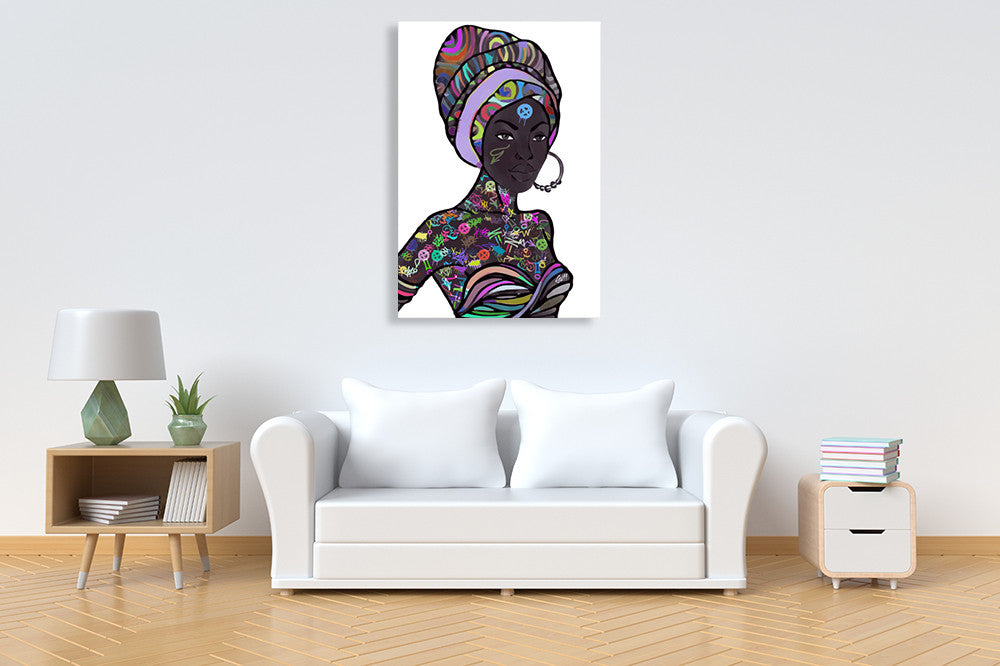 Africa Street Wall Art Print on the wall