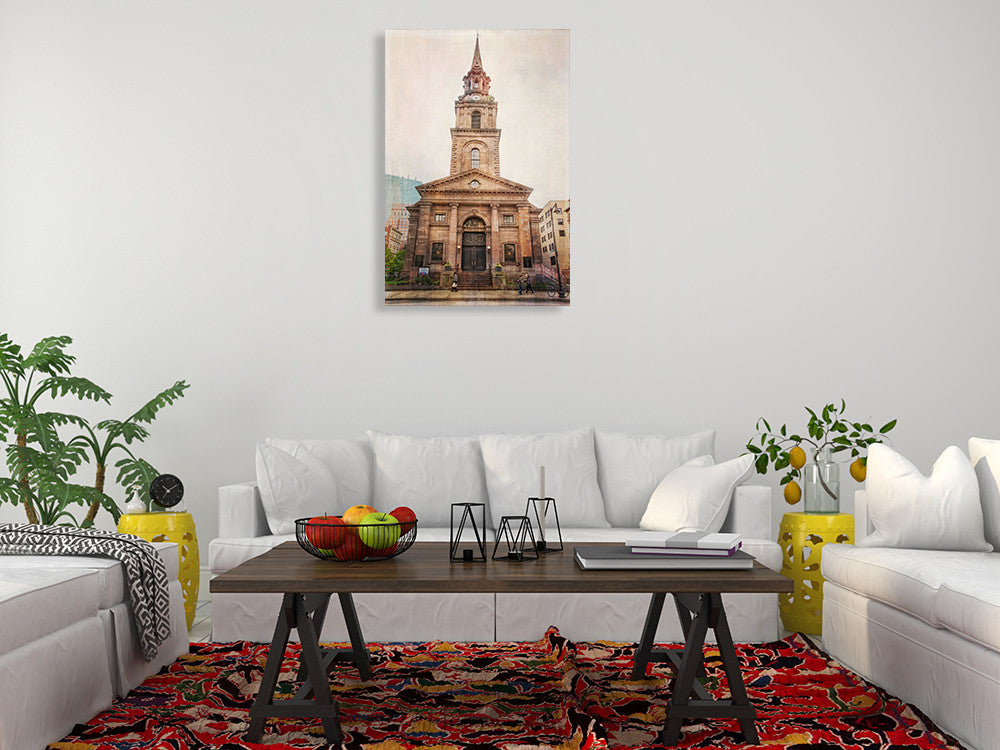 Arlington Church Wall Art Print on the wall