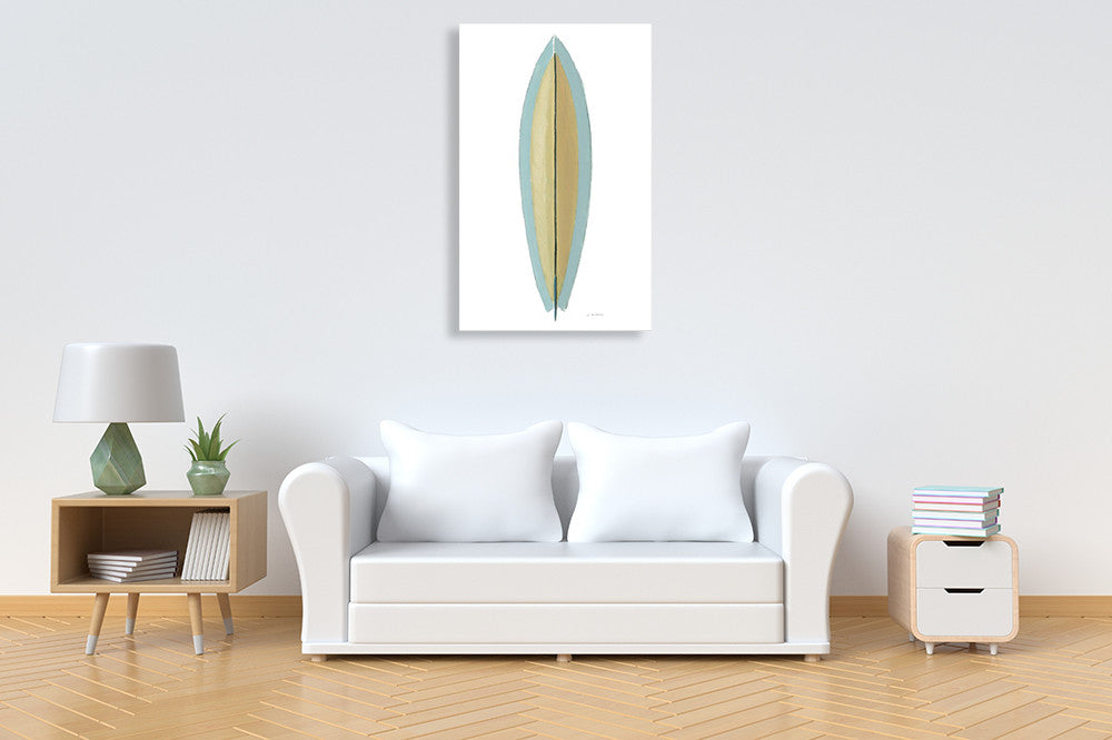 Beach Time Surfboard II Wall Art Print on the wall