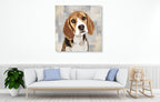 Beagle Wall Art Print on the wall