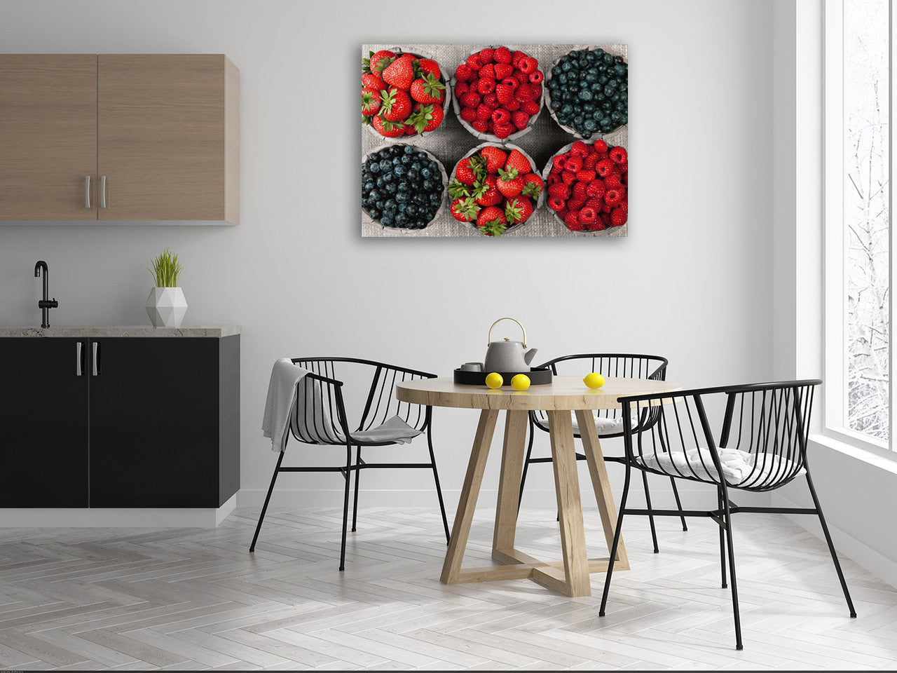 Berries Wall Art Print on the wall