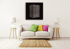 Black White I Wall Art Print on the wall