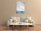 Blue Velour II Wall Art Print on the wall