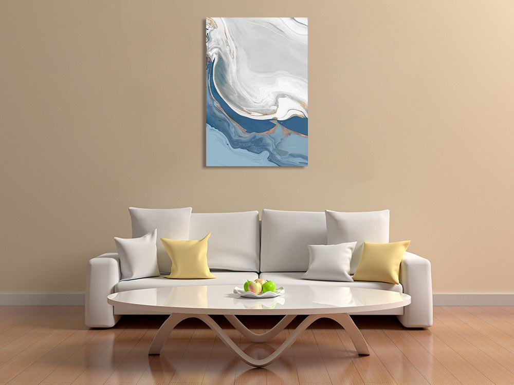 Blue Velour I Wall Art Print on the wall