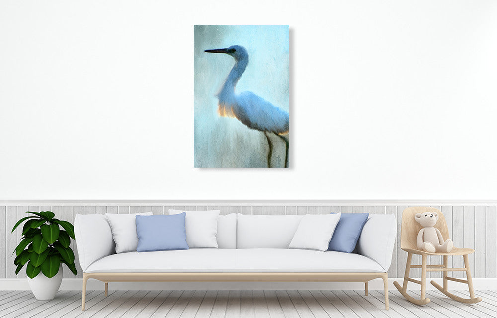 Blue Wall Art Print on the wall