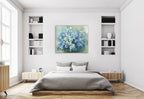 Bluebells Wall Art Print on the wall