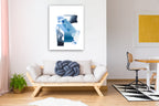 Cerulean Assemblage IV Wall Art Print on the wall
