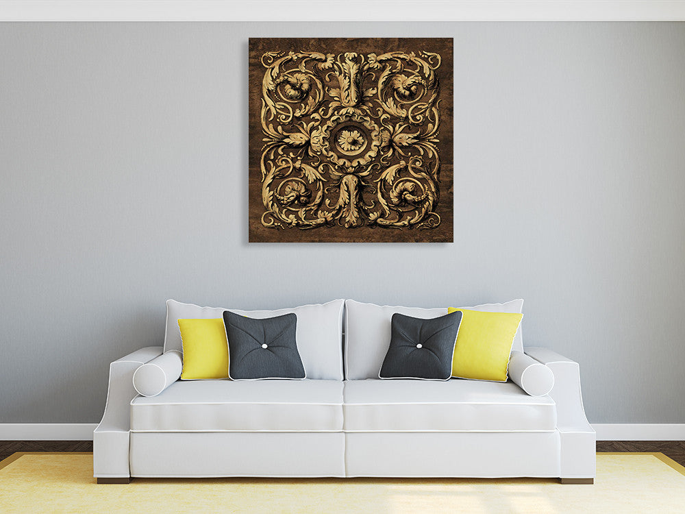 Classic Scroll II Wall Art Print on the wall