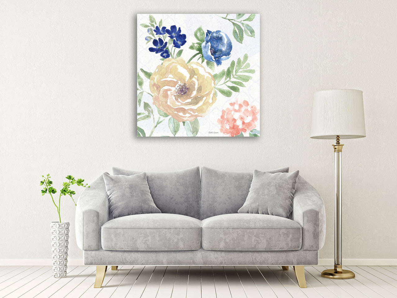Coastline Botanical II Wall Art Print on the wall