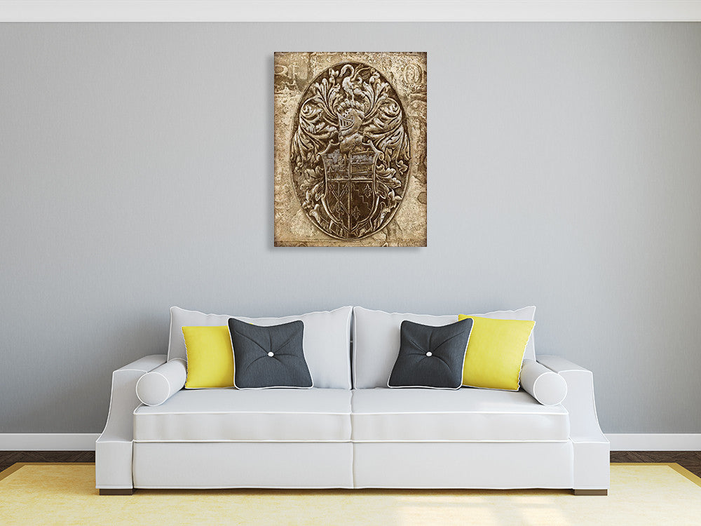 Coat of Arms II Wall Art Print on the wall