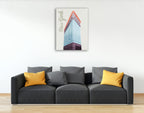 Colorful New York Wall Art Print on the wall