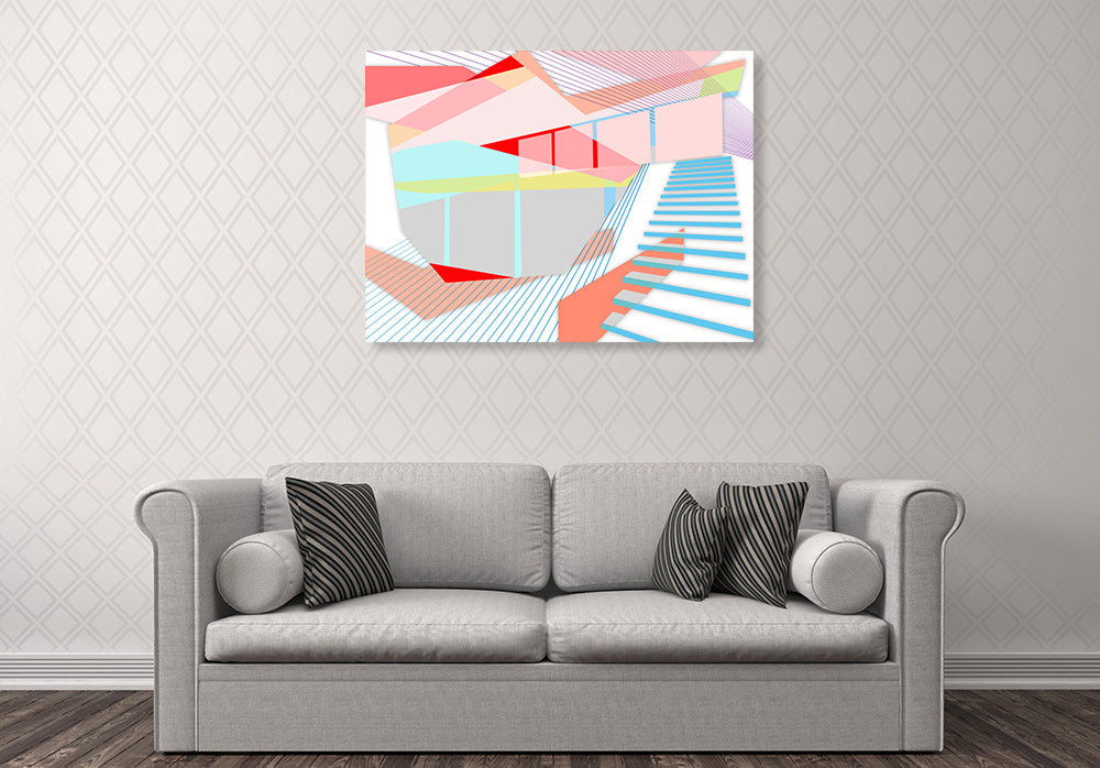 Colour Planes II Wall Art Print on the wall