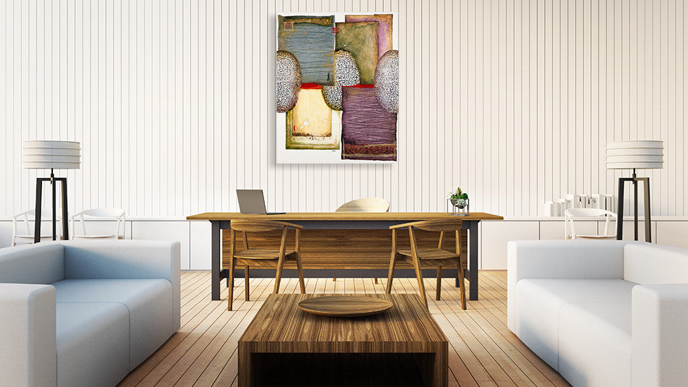 Continents Wall Art Print on the wall