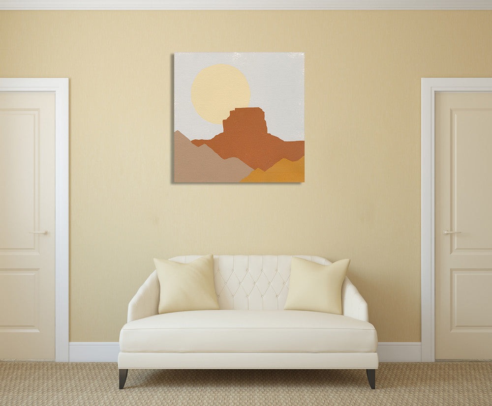 Desert Sun III Wall Art Print on the wall