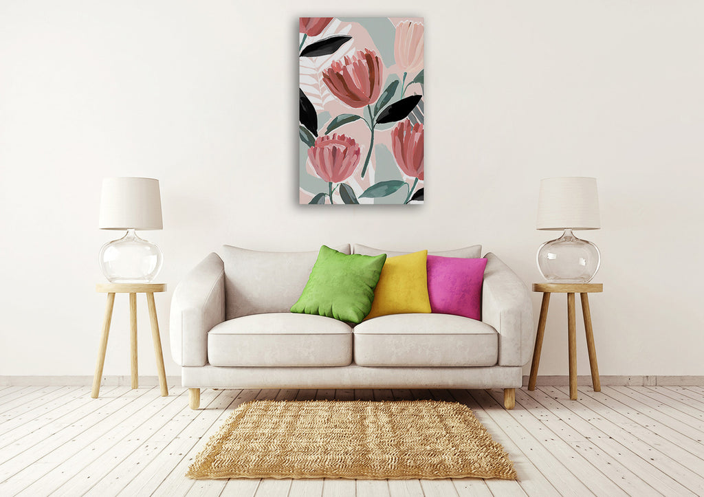 Dreamy Petals I Wall Art Print on the wall